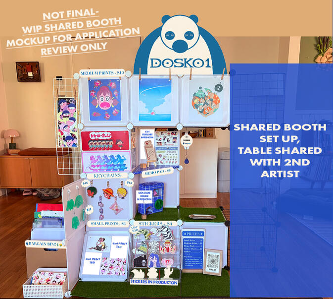 CURRENT SHARED BOOTH MOCK-UP (WIP)
